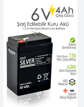 GOLD SİLVER 6V 4A KURU AKÜ