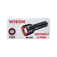 WISON WS-5572 20W Uzun Menzilli Şarjlı Metal El Feneri