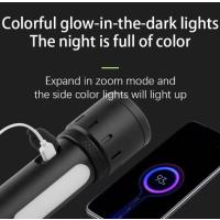 Bedotech BD-6 30W TG + RGB LED Alüminyum Alaşımlı Zoomlu Type-C Pil Göstergeli Şarjlı El Feneri